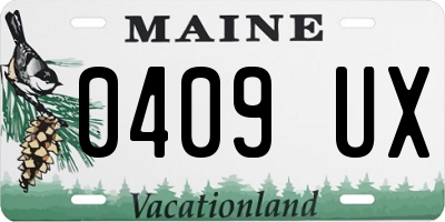 ME license plate 0409UX