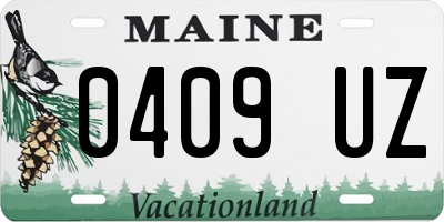 ME license plate 0409UZ