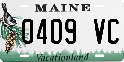 ME license plate 0409VC