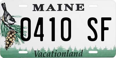 ME license plate 0410SF