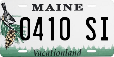 ME license plate 0410SI