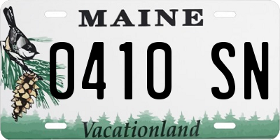 ME license plate 0410SN