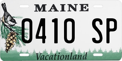 ME license plate 0410SP