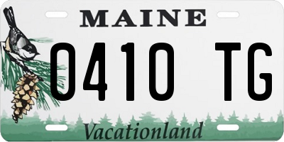 ME license plate 0410TG
