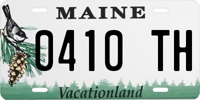 ME license plate 0410TH