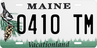 ME license plate 0410TM