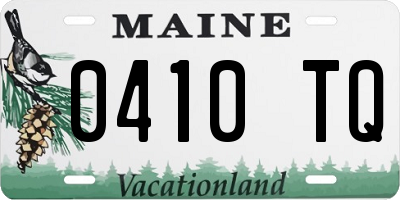 ME license plate 0410TQ