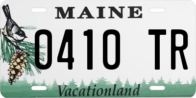 ME license plate 0410TR