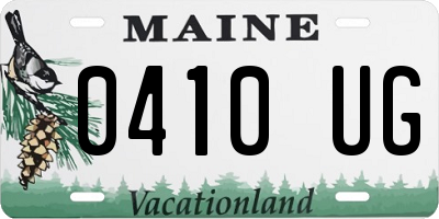 ME license plate 0410UG