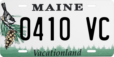 ME license plate 0410VC