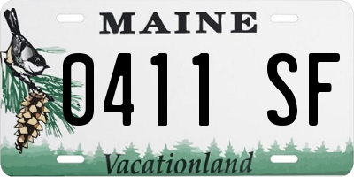 ME license plate 0411SF