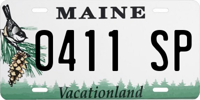 ME license plate 0411SP