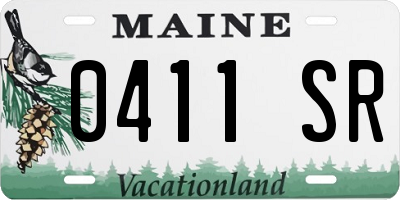 ME license plate 0411SR