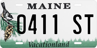 ME license plate 0411ST