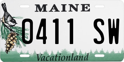 ME license plate 0411SW