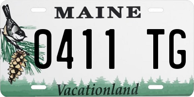 ME license plate 0411TG