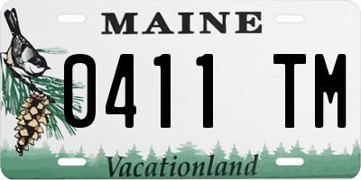ME license plate 0411TM