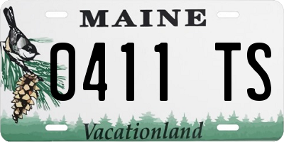 ME license plate 0411TS