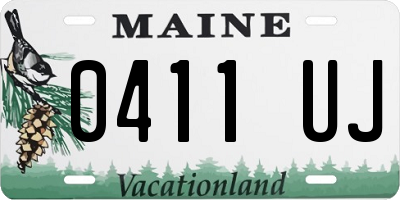 ME license plate 0411UJ