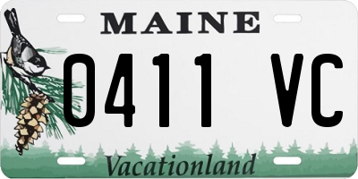 ME license plate 0411VC