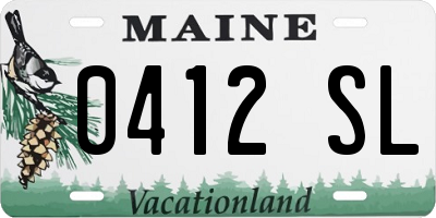 ME license plate 0412SL