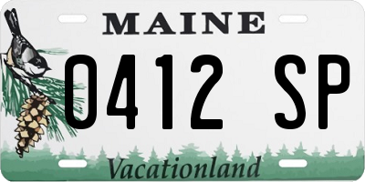ME license plate 0412SP