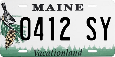 ME license plate 0412SY