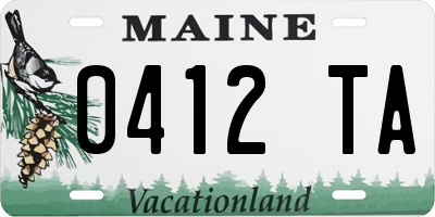 ME license plate 0412TA