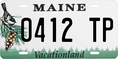 ME license plate 0412TP