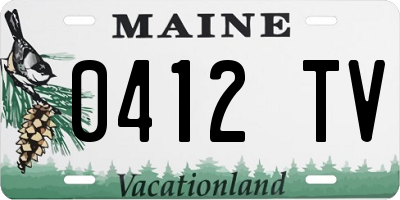 ME license plate 0412TV