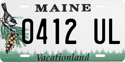 ME license plate 0412UL