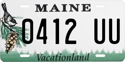 ME license plate 0412UU