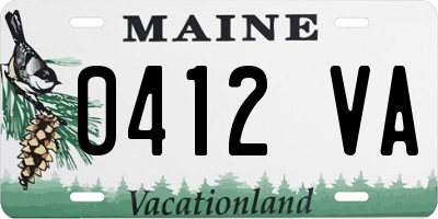 ME license plate 0412VA