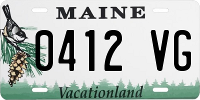 ME license plate 0412VG