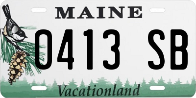 ME license plate 0413SB