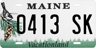 ME license plate 0413SK