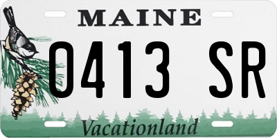 ME license plate 0413SR