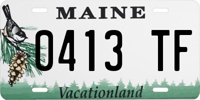 ME license plate 0413TF