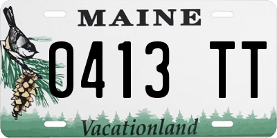 ME license plate 0413TT