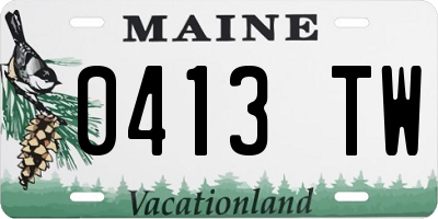 ME license plate 0413TW