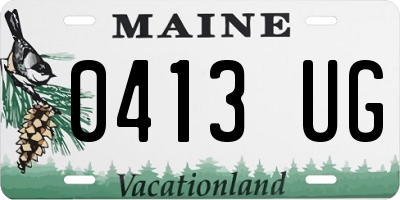 ME license plate 0413UG