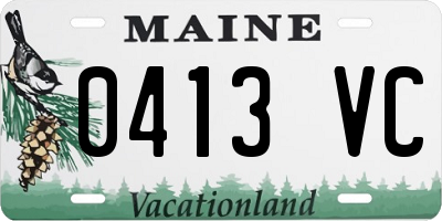 ME license plate 0413VC