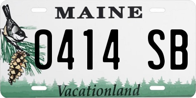 ME license plate 0414SB