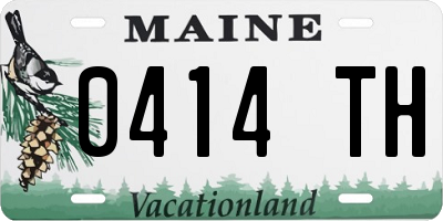 ME license plate 0414TH