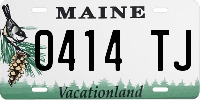 ME license plate 0414TJ