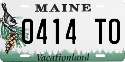ME license plate 0414TO