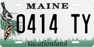 ME license plate 0414TY