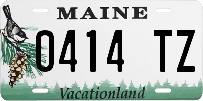 ME license plate 0414TZ