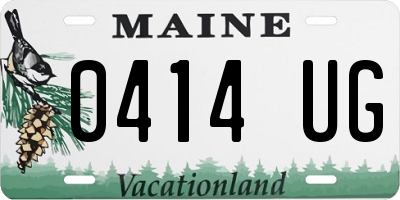 ME license plate 0414UG