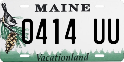 ME license plate 0414UU